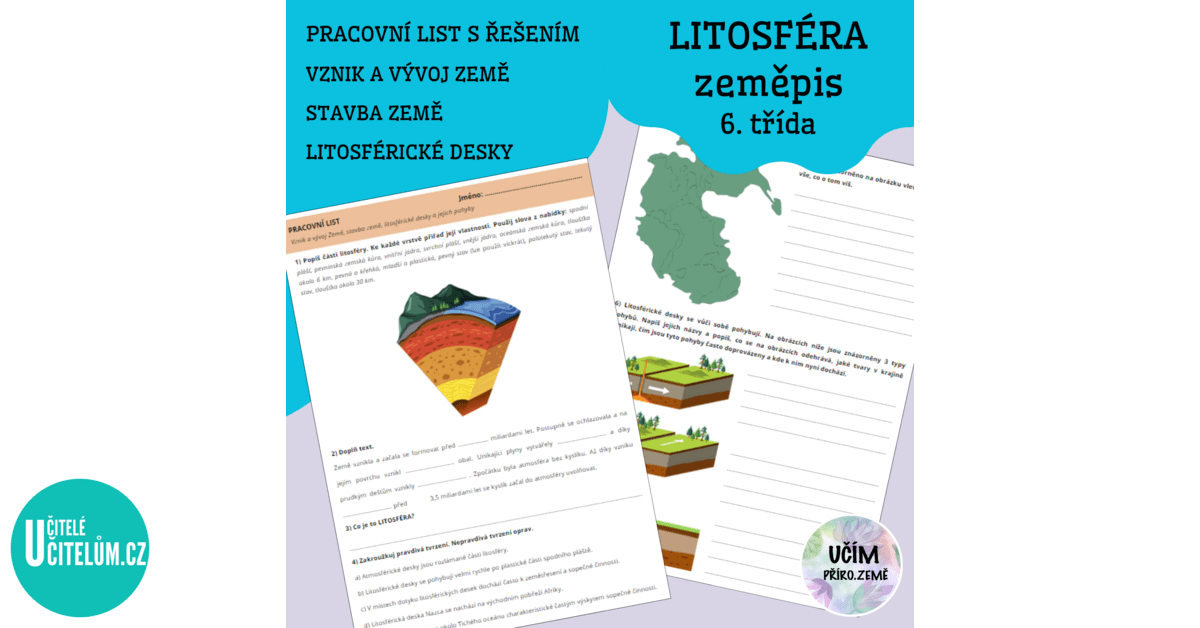 Úvod litosféry - pracovní list - Zeměpis | UčiteléUčitelům.cz
